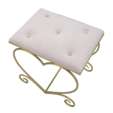 Stołek HEART RÓŻOWY 50 37,5 51,5 cm